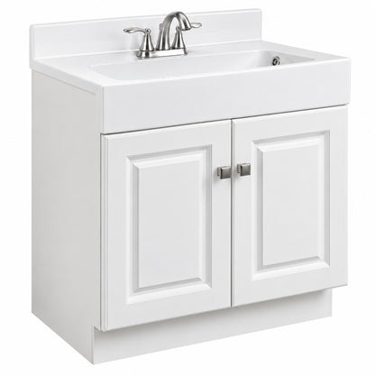 Design House Wyndham 30 in 2 Door Bath Vanity Cabinet Only in White Ready to Assemble 597153