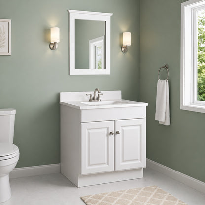 Design House Wyndham 30 in 2 Door Bath Vanity Cabinet Only in White Ready to Assemble
