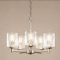 Kichler Winslow 19 75 In 5 Light Brushed Nickel Contemporary Shaded Cylinder Chandelier For Dining Room