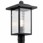 KICHLER Capanna 1 Light Textured Black Aluminum Hardwired Waterproof Outdoor Post Light with No Bulbs Included 1 Pack