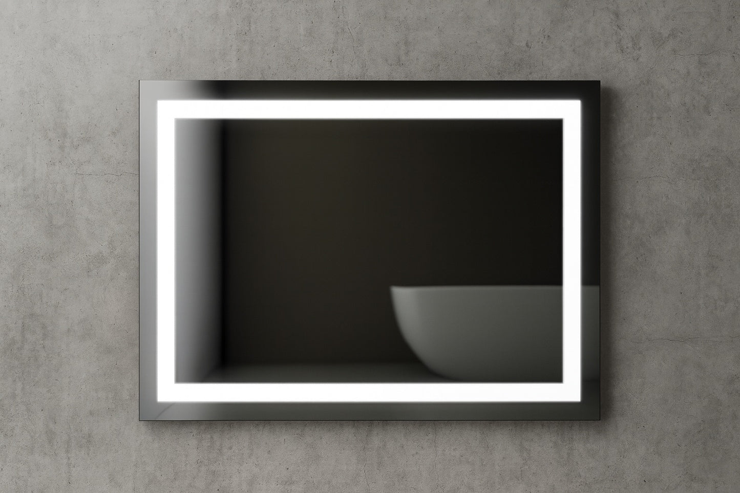 40 in. W x 32 in. H Rectangular Frameless Anti-Fog LED Light Wall Bathroom Vanity Mirror in Tempered Glass