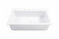 SINKOLOGY Jackson 33 in 3 Hole Drop in Single Bowl Crisp White Fireclay Kitchen Sink