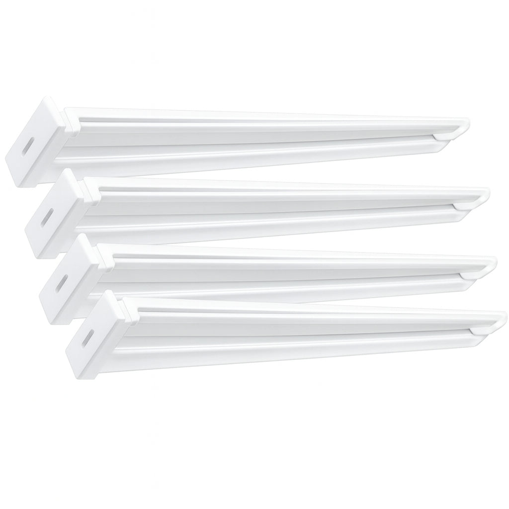 Feit Electric 4 ft. 45-Watt 4000K Bright White 2-Light 4500 Lumens White Integrated LED Linkable Hanging Shop Light Fixture (4-Pack)