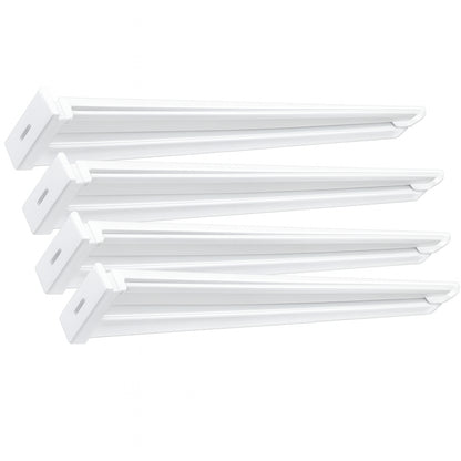 Feit Electric 4 ft. 45-Watt 4000K Bright White 2-Light 4500 Lumens White Integrated LED Linkable Hanging Shop Light Fixture (4-Pack)