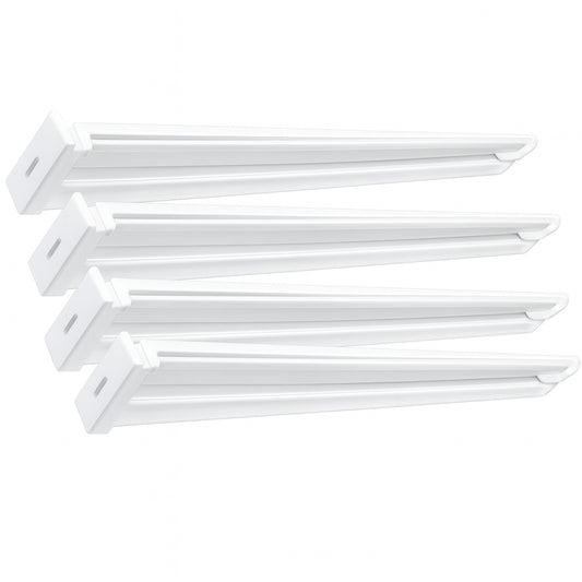 Feit Electric 4 ft. 45-Watt 4000K Bright White 2-Light 4500 Lumens White Integrated LED Linkable Hanging Shop Light Fixture (4-Pack)