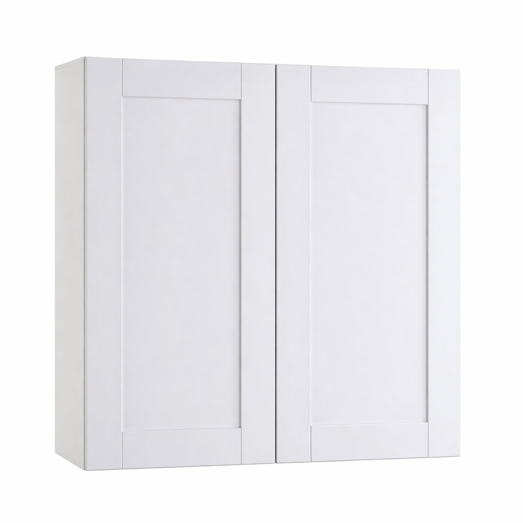 Arlington Vesper White Plywood Shaker Stock Assembled Wall Kitchen Cabinet Soft Close 36 in. W x 12 in. D x 30 in. H
