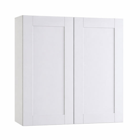 Arlington Vesper White Plywood Shaker Stock Assembled Wall Kitchen Cabinet Soft Close 36 in. W x 12 in. D x 30 in. H