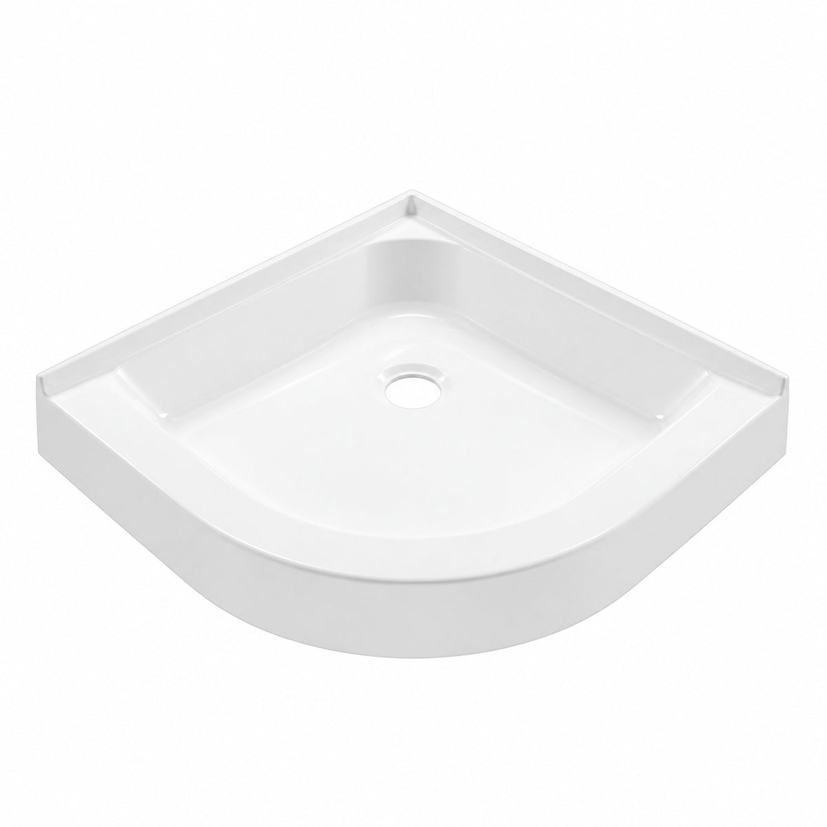 Swiss Madison Voltaire 32 in x 32 in Single Threshold Center Drain Shower Base in White