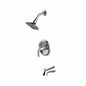 JACUZZI Piccolo Single Handle 5 Spray Tub and Shower Faucet in Brushed Nickel Valve Included PV42826/313983144 731352749780 JACUZZI