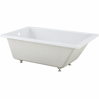 Swiss Madison Voltaire 60 in x 36 in Acrylic Drop In Reversible Drain Bathtub in White