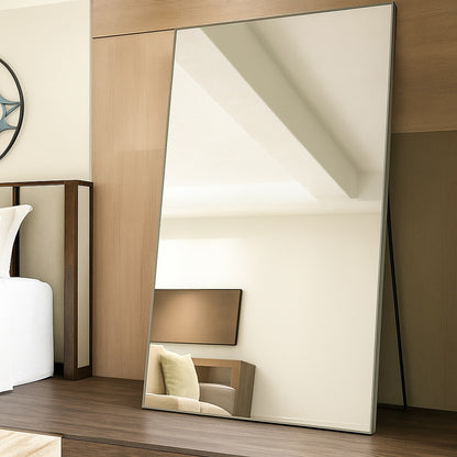 Dovelina 30 in W x 69 in H Oversized Rectangle Metal Framed Modern Wall Bathroom Vanity Mirror