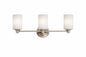 Kichler Joelson 24 In 3 Light Brushed Nickel Transitional Bathroom Vanity Light With Satin Etched Cased Opal Glass