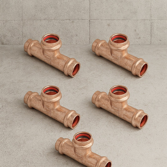 ProPress 1 2 in Press Copper Tee 5 Pack 77465/313153669