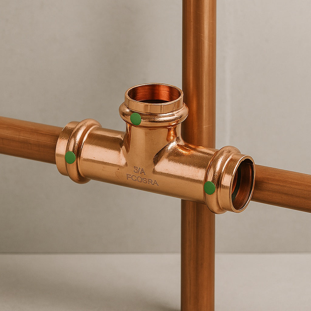 ProPress 1 2 in Press Copper Tee 5 Pack 77465/313153669