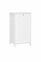 RiverRidge Home Ellsworth 18 in W x 14 in D x 30 in H Tilt Out Laundry Hamper Cabinet with Removable Cloth Storage Bag in White
