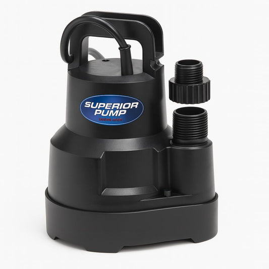 Superior Pump 1/6 HP Submersible Thermoplastic Oil-Free Utility Pump