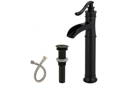 BWE Single Hole Single Handle Bathroom Vessel Sink Faucet in Oil Rubbed Bronze