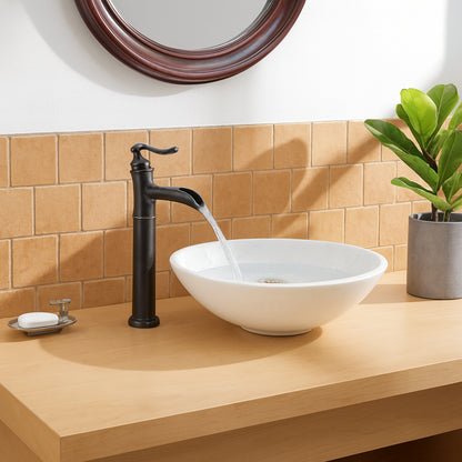 BWE Single Hole Single Handle Bathroom Vessel Sink Faucet in Oil Rubbed Bronze
