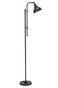 Merra 65 in. Adjustable Aged Bronze Industrial Floor Lamp with Metal Shade