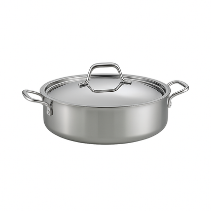 Gourmet Tri Ply Clad 6 qt. Covered Stainless Steel Braiser 16017132931 Tramontina