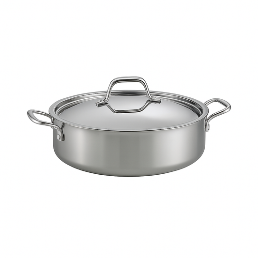 Gourmet Tri Ply Clad 6 qt. Covered Stainless Steel Braiser 16017132931 Tramontina