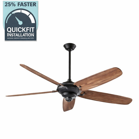 Home Decorators Collection Altura 68 in Matte Black Ceiling Fan with Downrod Remote Control and Reversible DC Motor Light Kit Compatible