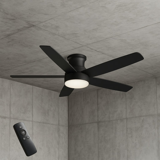 Decorators Collection Ashby Park 52 in. White Color Changing Integrated LED Matte Black Indoor Ceiling Fan with Light Kit and Remote Control 59259