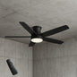 Decorators Collection Ashby Park 52 in. White Color Changing Integrated LED Matte Black Indoor Ceiling Fan with Light Kit and Remote Control 59259