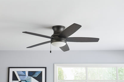Decorators Collection Ashby Park 52 in. White Color Changing Integrated LED Matte Black Indoor Ceiling Fan with Light Kit and Remote Control 59259