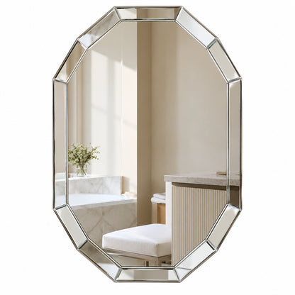 ELLO ALLO 24 in W x 36 in L Single Beveled Edge Bath Wall Vanity Mirror EVM Z 24