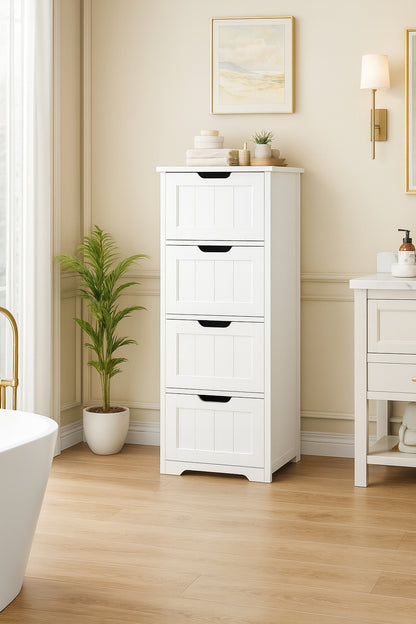 Nestfair 11 8 in W Space Saver Bathroom Storage Cabinet in White