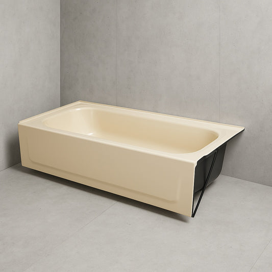 Aloha 60 in. x 30 in. Soaking Bathtub with Right Drain in Bone