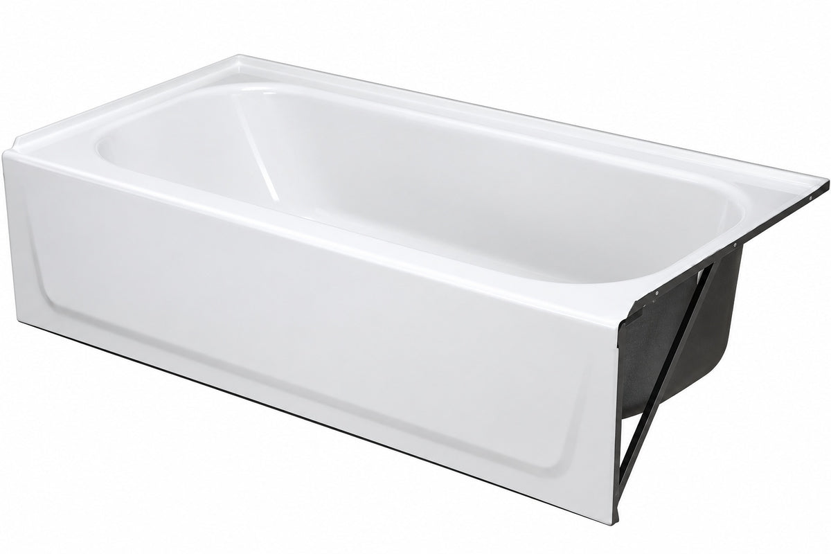 Bootz Industries Aloha 60 in x 30 in Alcove Soaking Bathtub with Right Drain in White