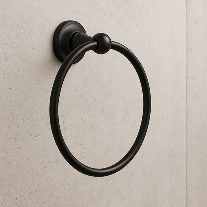 Capilano Towel Ring in Matte Black K R26684 BL
