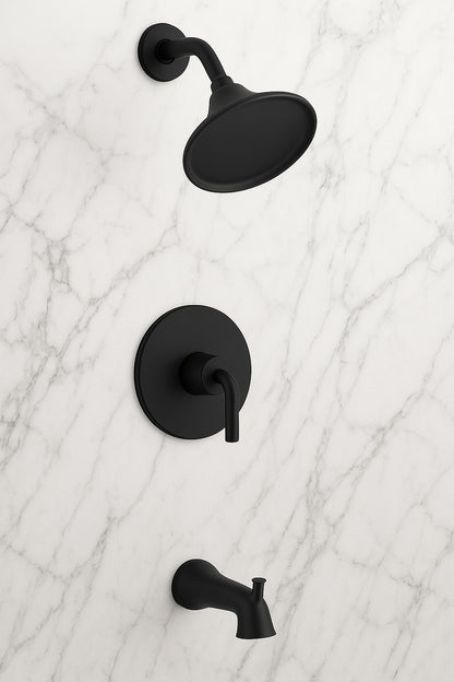 Capilano Single-Handle 3-Spray Tub and Shower Faucet in Matte Black (Valve Included)