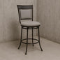 Powell Company Franklin Rustic Umber and Pewter Swivel 24 in. Counter Stool