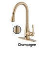 FLOW Motion Activated Single-Handle Pull-Down Sprayer Kitchen Faucet in Champagne Gold