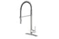 FLOW Classic Series Single-Handle Pull-Down Spring Neck Sprayer Kitchen Faucet in Brushed Nickel