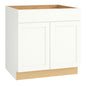 Courtland 36 in. W x 21 in. D x 34.5 in. H Assembled Shaker Sink Base Bath Cabinet in Polar White 671513037915 Hampton Bay