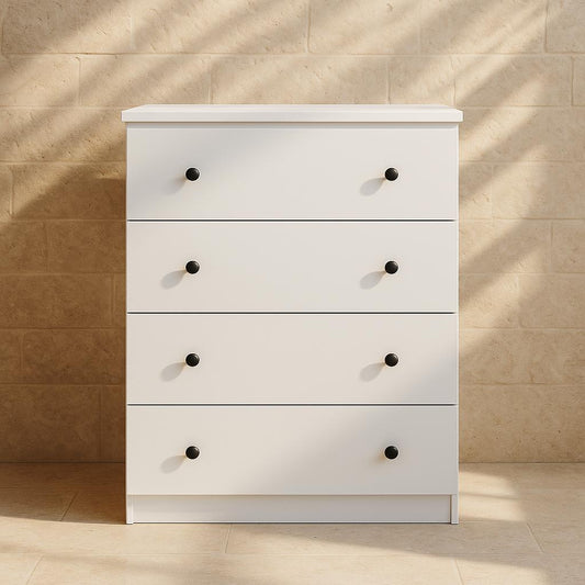 Furinno Lucca 15 75 in White Simple Design 4 Drawer Dresser 19155WH/315000078 810006773620 Furinno
