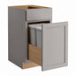 Hampton Bay Courtland 18 in W x 24 in D x 34 5 in H Assembled Shaker Trash Can Kitchen Cabinet in Sterling Gray