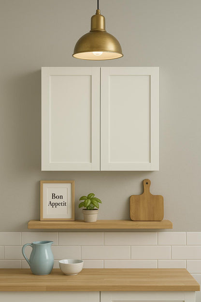 Courtland 36 in. W x 12 in. D x 36 in. H Assembled Shaker Wall Kitchen Cabinet in Polar White 671513038134 Hampton Bay