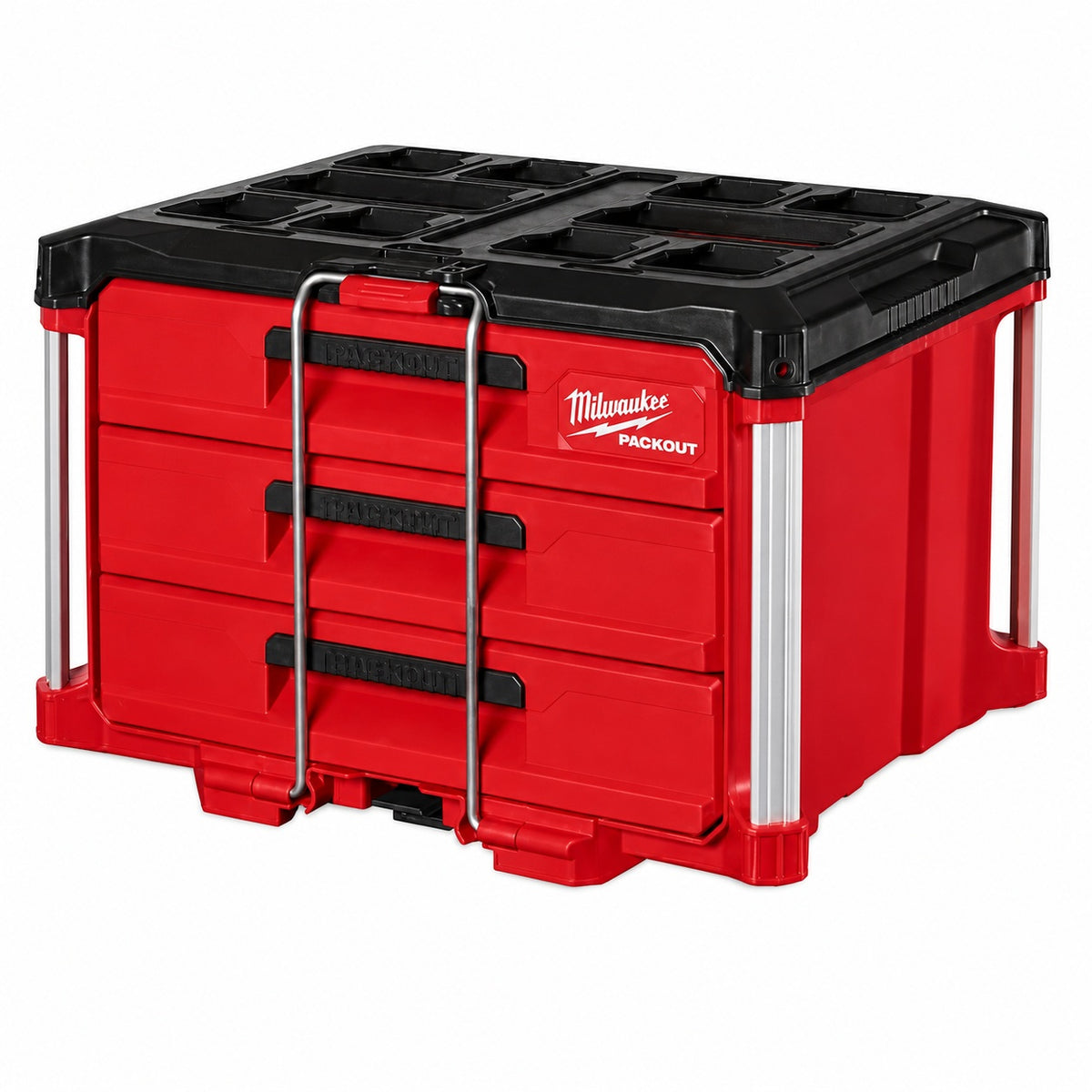 Milwaukee PACKOUT 22 in Modular 3 Drawer Tool Box with Metal Reinforced Corners 48 22 8443