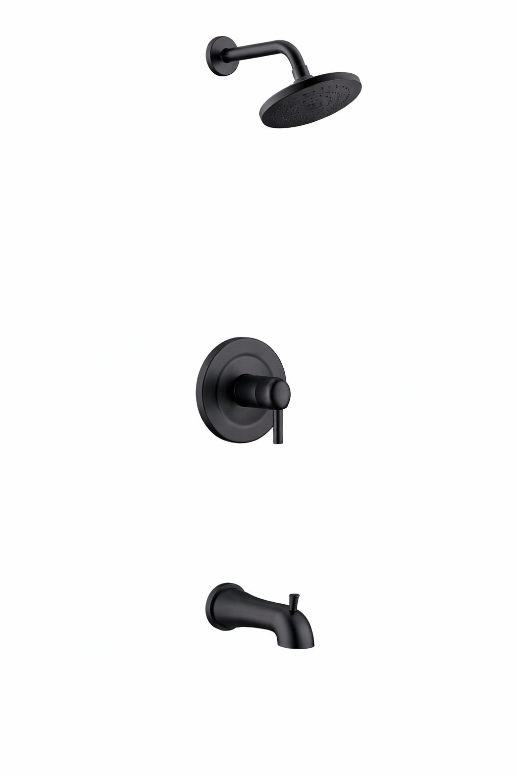 Glacier Bay Dorind Single Handle 1 Spray Tub And Shower Faucet 1 8 Gpm In Matte Black Valve Included