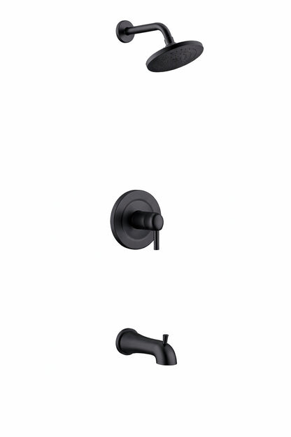 Glacier Bay Dorind Single Handle 1 Spray Tub And Shower Faucet 1 8 Gpm In Matte Black Valve Included