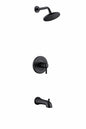 Glacier Bay Dorind Single Handle 1 Spray Tub And Shower Faucet 1 8 Gpm In Matte Black Valve Included