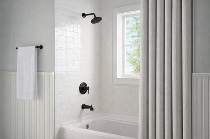 Glacier Bay Dorind Single Handle 1 Spray Tub And Shower Faucet 1 8 Gpm In Matte Black Valve Included
