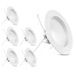 Feit Electric 5/6 in. 1290 Lumens Selectable CCT Dimmable Integrated LED Retrofit Recessed Light Trim Kit, White 6-Pack
