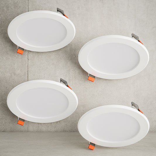 HLBSL6 6 in Adjustable CCT Canless IC Rated Dimmable Indoor Integrated LED Recessed Light Kit 4 Pack