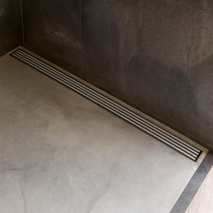 ALFI BRAND 59 in. Linear Shower Drain with No Cover in Brushed Stainless Steel